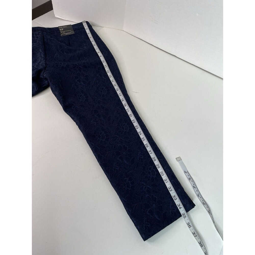 New Banana Republic Women’s Dress Pants 10P, Navy Blue, Slim Pant, Floral NWT - Picture 11 of 11